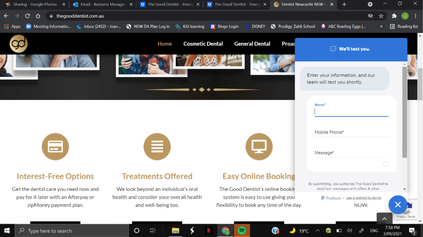 booking appointment online
