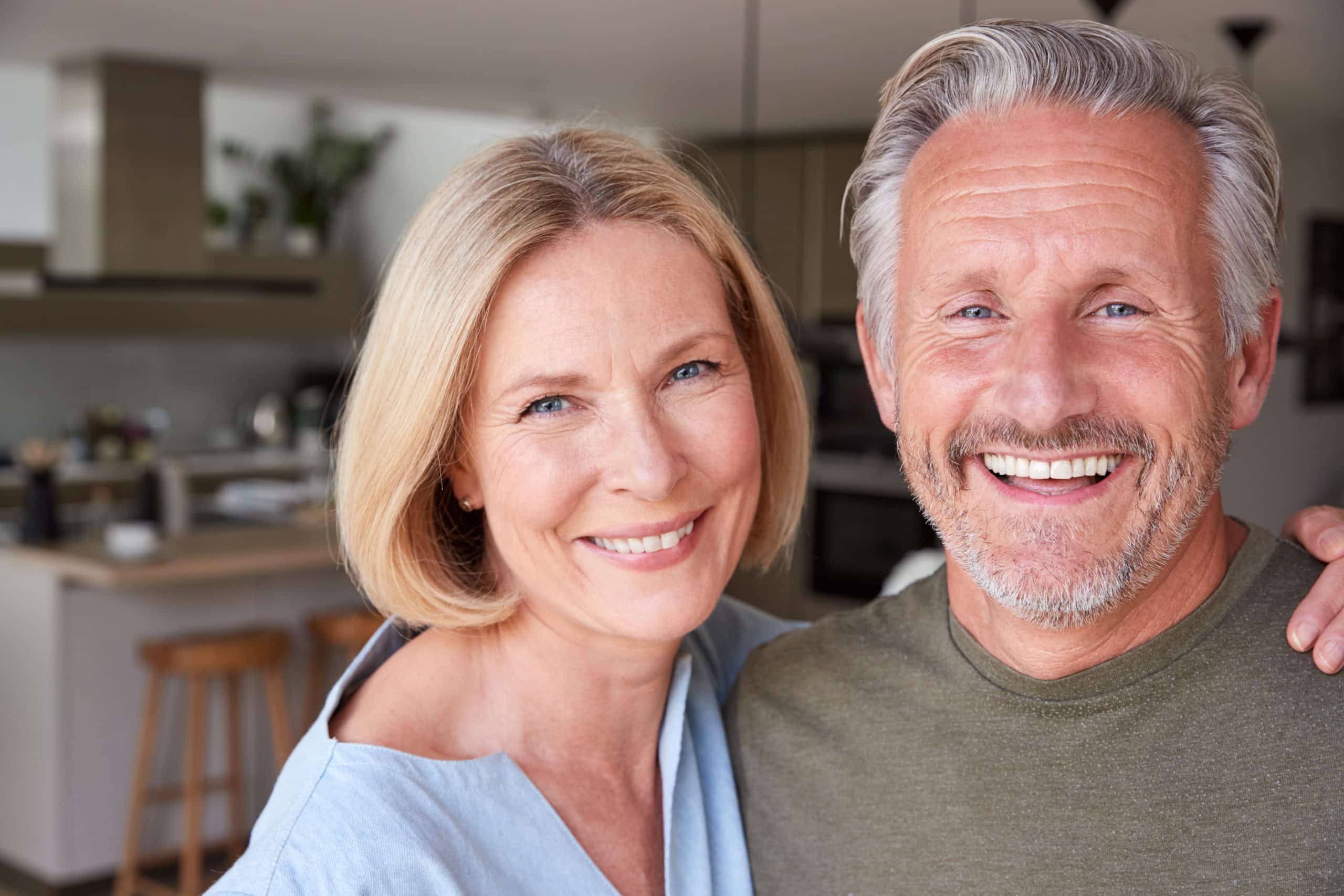 Smiling Senior Couple dental restoration